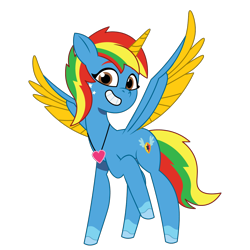 Size: 1200x1200 | Tagged: safe, artist:shieldwingarmorofgod, oc, oc only, oc:royal strength, alicorn, pony, g4, g5, female, g4 to g5, generation leap, simple background, solo, transparent background