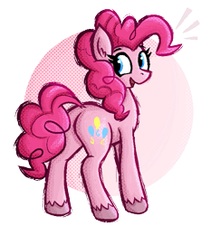 Size: 607x652 | Tagged: safe, artist:daze, pinkie pie, earth pony, pony, g4, balloonbutt, butt, dithering, female, mare, pixel-crisp art, plot, simple background, solo, transparent background