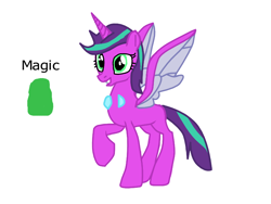 Size: 800x600 | Tagged: safe, artist:princessstar022, oc, oc only, oc:jewel, changepony, hybrid, g4, base used, female, mare, offspring, parent:starlight glimmer, parent:thorax, raised hoof, simple background, solo, white background