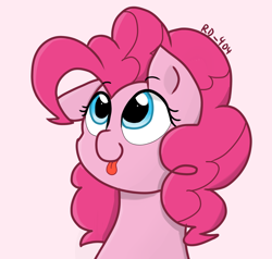 Size: 1378x1313 | Tagged: safe, artist:riverdawn404, pinkie pie, earth pony, pony, g4, :p, female, ponk, simple background, solo, tongue out