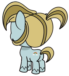 Size: 369x406 | Tagged: safe, edit, edited screencap, editor:luckydog416, screencap, earth pony, pony, g4, g4.5, my little pony: pony life, background removed, butt, female, mare, not a vector, plot, rainbow hip, simple background, solo, transparent background