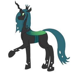 Size: 1000x1000 | Tagged: source needed, safe, artist:saint boniface, queen chrysalis, changeling, g4, simple background, solo, white background