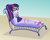 Size: 2000x1584 | Tagged: safe, artist:nie-martw-sie-o-mnie, sci-twi, twilight sparkle, human, equestria girls, g4, beach, beach chair, bondage, bound and gagged, chair, cloth gag, clothes, female, gag, glasses, one-piece swimsuit, rope, rope bondage, sandals, sci-twi swimsuit, solo, swimsuit