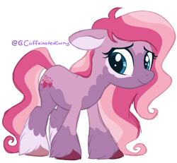Size: 1700x1572 | Tagged: safe, artist:caffeinatedcarny, sweet berry, earth pony, pony, g2, g4, coat markings, colored hooves, facial markings, g2 to g4, generation leap, hooves, markings, multicolored hooves, redesign, simple background, socks (coat markings), solo, transparent background, unshorn fetlocks