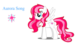 Size: 653x364 | Tagged: safe, artist:pinkamena_exe, oc, oc only, oc:aurora song, pegasus, pony, cyan eyes, double rainboom puppet, female, flash rig, mare, side view, simple background, spread wings, standing, white background, wings