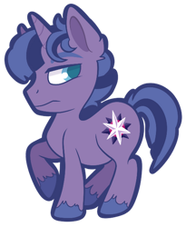 Size: 400x487 | Tagged: safe, artist:mychelle, oc, oc only, oc:mourning star, pony, unicorn, chibi, male, simple background, solo, stallion, transparent background