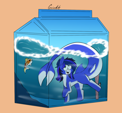 Size: 1226x1139 | Tagged: safe, artist:cozziesart, oc, oc only, oc:guard cobalt flash, fish, original species, pony, shark, shark pony, crepuscular rays, dorsal fin, fin, fish tail, flowing mane, flowing tail, sunlight, swimming, tail, underwater, water