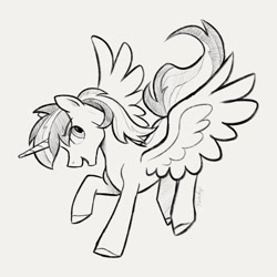 Size: 1150x1150 | Tagged: safe, artist:raindrophalo, oc, oc only, alicorn, pony, alicorn oc, horn, solo, wings