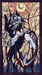 Size: 1151x2048 | Tagged: safe, artist:raindrophalo, oc, oc only, pegasus, pony, pegasus oc, solo, stained glass