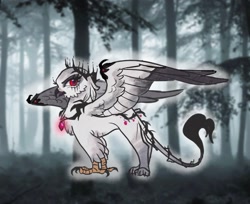 Size: 2048x1670 | Tagged: safe, artist:raindrophalo, oc, oc only, griffon, griffon oc, solo