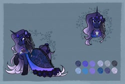 Size: 1170x793 | Tagged: safe, artist:raindrophalo, oc, oc only, pony, unicorn, horn, reference sheet, solo, unicorn oc