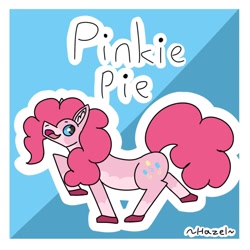 Size: 1280x1280 | Tagged: safe, artist:hazelwrites, pinkie pie, earth pony, pony, g4, female, solo
