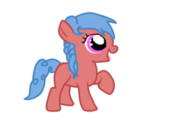 Size: 800x600 | Tagged: safe, artist:princessstar022, oc, oc only, oc:hot fudge, earth pony, pony, g4, adopted offspring, base used, female, filly, foal, parent:snails, parent:twist, parents:snailstwist, simple background, solo, white background
