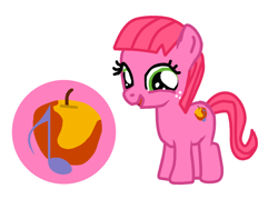 Size: 800x600 | Tagged: safe, artist:princessstar022, oc, oc only, oc:jazz apple, earth pony, pony, g4, base used, female, filly, foal, freckles, offspring, parent:babs seed, simple background, solo, white background