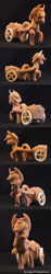 Size: 1000x5344 | Tagged: safe, artist:frozenpyro71, applejack, earth pony, pony, apple, apple cart, applebutt, butt, cowboy hat, craft, food, hat, photo, plot, polymer clay, sculpey, sculpture, simple background, traditional art, unpainted, wip