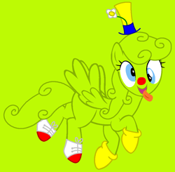 Size: 901x884 | Tagged: source needed, safe, artist:drugzrbad, artist:spitfirethepegasusfan39, pegasus, pony, g4, adult blank flank, base used, blank flank, clothes, clown, clown nose, clown shoes, derp, flower, flower on hat, flying, funny, funny face, gloves, green background, hat, male, mr. funny, mr. men, mr. men little miss, ponified, red nose, shoes, silly, silly face, simple background, smiling, sneakers, solo, stallion, tongue out