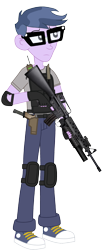 Size: 1627x3979 | Tagged: safe, artist:edy_january, artist:gmaplay, edit, vector edit, micro chips, human, equestria girls, g4, my little pony equestria girls: better together, armor, assault rifle, body armor, boots, call of duty, call of duty: modern warfare 2, clothes, denim, engineer, equipment, gears, glasses, glock, glock 18c, gloves, grenade launcher, gun, handgun, jeans, m16, m16a2, machine pistol, male, military, pants, pistol, private, rifle, sabotage, shirt, shoes, simple background, soldier, solo, special forces, tactical vest, task forces 141, transparent background, united states, vector, vest, weapon, younger