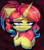 Size: 1014x1152 | Tagged: safe, artist:opal_radiance, oc, oc only, oc:sunny chill, pony, unicorn, abstract background, blushing, commission, heart, holiday, kofi, lidded eyes, looking at you, pixel art, smiling, solo, valentine's day, your character here