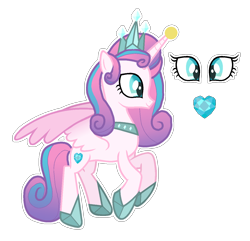 Size: 1262x1215 | Tagged: safe, artist:princess--gracie, princess flurry heart, alicorn, pony, g4, base used, concave belly, crown, female, flying, hoof shoes, jewelry, mare, older, older flurry heart, peytral, princess shoes, regalia, simple background, slender, solo, thin, transparent background