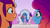 Size: 2096x1179 | Tagged: safe, screencap, izzy moonbow, misty brightdawn, pipp petals, sunny starscout, zipp storm, earth pony, pegasus, pony, unicorn, g5, misty-rious new room, my little pony: tell your tale, spoiler:g5, spoiler:my little pony: tell your tale, spoiler:tyts02e05, crystal brighthouse, female, food, frazzled hair, frown, mane stripe sunny, mare, messy face, messy mane, open mouth, peanut butter, poofy mane, rebirth misty, royal sisters (g5), siblings, sisters