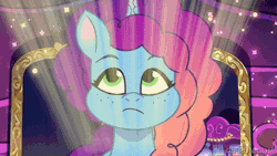 Size: 520x293 | Tagged: safe, screencap, misty brightdawn, pipp petals, pegasus, pony, unicorn, g5, misty-rious new room, my little pony: tell your tale, spoiler:g5, spoiler:my little pony: tell your tale, spoiler:tyts02e05, animated, crystal brighthouse, cute, female, gif, gifrun.com, mare, mistybetes, night, spinning