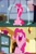 Size: 828x1253 | Tagged: safe, screencap, pinkie pie, earth pony, pony, baby cakes, g4, putting your hoof down, crying, laughing, nose in the air, open mouth, solo, volumetric mouth