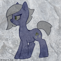 Size: 4096x4096 | Tagged: safe, artist:metaruscarlet, limestone pie, earth pony, pony, g4, female, mare, rock, side view, solo, standing