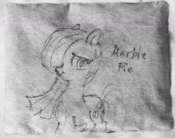 Size: 2160x1702 | Tagged: safe, artist:metaruscarlet, marble pie, earth pony, pony, g4, english, solo, traditional art