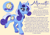 Size: 2548x1765 | Tagged: safe, artist:carouselunique, minuette, pony, unicorn, side stars au, g4, alternate cutie mark, alternate design, alternate hairstyle, alternate universe, character swap, cloven hooves, colored hooves, female, fetlock tuft, horn, mare, reference sheet, simple background, smiling, solo, text, trotting, unshorn fetlocks, yellow background