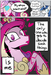 Size: 1985x2944 | Tagged: safe, artist:icey, princess cadance, queen chrysalis, shining armor, alicorn, pony, unicorn, g4, bisexual, butt, comedy, comic, crown, cute, dialogue, female, good end, heart, heart eyes, hearts and hooves day, high res, hilarious, holiday, hoof shoes, husband and wife, implied bisexual, implied cadalis, implied lesbian, implied queen chrysalis, implied shipping, jewelry, love, lust, male, mare, mind reading, nightmare cadance, nightmarified, obsessed, obsession, oh crap, oh crap face, oh no, overpowered, peytral, plot, polyamory, princess of love, princess of shipping, princess shoes, regalia, run, seven deadly sins, ship:chrysarmordance, shipper on deck, shipping, signature, speech bubble, stallion, straight, this will end in laughs, this will end in snu snu, this will not end well, valentine's day, weapons-grade cute, wingding eyes, with great power comes great shipping, xk-class end-of-the-world scenario