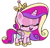 Size: 156x151 | Tagged: safe, edit, edited screencap, editor:luckydog416, screencap, princess cadance, alicorn, pony, g4, g4.5, my little pony: pony life, what goes updo, background removed, female, mare, not a vector, picture for breezies, simple background, solo, transparent background