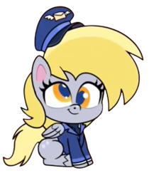 Size: 398x474 | Tagged: safe, edit, edited screencap, editor:luckydog416, screencap, derpy hooves, pegasus, pony, g4, g4.5, my little pony: pony life, background removed, cute, derpabetes, female, mare, not a vector, simple background, solo, transparent background