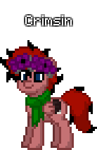 Size: 138x213 | Tagged: safe, oc, oc only, oc:crimsin (h1f), pegasus, pony, pony town, clothes, colored wings, multicolored wings, pegasus oc, scarf, simple background, solo, transparent background, wings