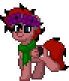 Size: 138x162 | Tagged: safe, oc, oc only, oc:crimsin (h1f), pegasus, pony, pony town, animated, clothes, colored wings, gif, multicolored wings, pegasus oc, pixel art, scarf, simple background, solo, transparent background, trotting, wings