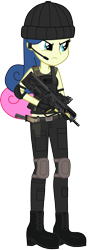 Size: 991x2817 | Tagged: safe, artist:edy_january, artist:phucknuckl, edit, vector edit, bon bon, sweetie drops, human, equestria girls, g4, my little pony equestria girls: better together, angry, armor, assault rifle, black pants, body armor, boots, bullpup, call of duty, call of duty: warzone, cap, clothes, combat knife, denim, equipment, female, gears, glock 18, glock 18c, gloves, gun, handgun, hat, jeans, knife, machine pistol, military, mtar-21, pants, pistol, rifle, shirt, shoes, simple background, soldier, solo, special forces, tactical vest, tank top, tar-21, tarvor-21, task forces 141, transparent background, united states, vector, vest, weapon