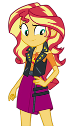 Size: 1952x3264 | Tagged: safe, artist:cutler1228, edit, edited screencap, screencap, sunset shimmer, human, equestria girls, g4, background removed, clothes, female, geode of empathy, magical geodes, not a vector, simple background, smiling, solo, transparent background