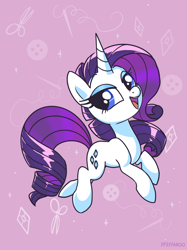 Size: 2048x2732 | Tagged: safe, artist:pfeffaroo, rarity, pony, unicorn, g4, smiling, solo