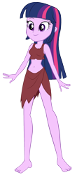 Size: 680x1550 | Tagged: safe, artist:crazybrothersstyler2, artist:invisibleink, edit, twilight sparkle, human, equestria girls, g4, belly, belly button, clothes, cosplay, costume, cute, female, jane porter, midriff, outfit, outfits, simple background, solo, tarzan, transparent background