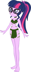 Size: 656x1523 | Tagged: safe, artist:crazybrothersstyler2, artist:invisibleink, edit, sci-twi, twilight sparkle, human, equestria girls, g4, alternate timeline, bare shoulders, belly, belly button, chrysalis resistance timeline, clothes, female, glasses, loincloth, midriff, outfit, outfits, simple background, sleeveless, solo, strapless, transparent background