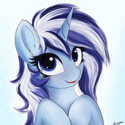 Size: 4000x4000 | Tagged: safe, artist:ser-p, minuette, pony, absurd resolution, bust, portrait, solo