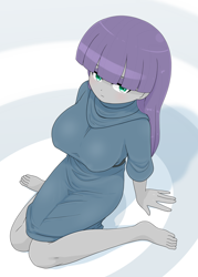 Size: 2278x3181 | Tagged: safe, artist:batipin, maud pie, human, equestria girls, g4, big breasts, breasts, busty maud pie, female, looking at you, solo