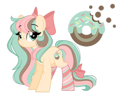 Size: 2266x1848 | Tagged: safe, artist:emberslament, oc, oc only, oc:coco crumbles, earth pony, pony, bow, clothes, female, hair bow, heart, heart eyes, mare, simple background, socks, solo, transparent background, wingding eyes