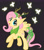 Size: 1920x2172 | Tagged: safe, artist:anka sep, fluttershy, butterfly, pegasus, pony, g4, my little pony: tails of equestria, official, antlers, base used, druid, female, gray background, mare, simple background, solo