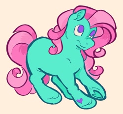 Size: 1595x1479 | Tagged: safe, artist:partyponypower, minty, earth pony, pony, g3, simple background, solo