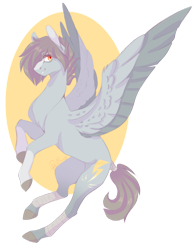 Size: 1280x1646 | Tagged: safe, artist:pixelberrry, oc, oc only, pegasus, pony, colored wings, male, side view, simple background, solo, spread wings, stallion, tail, tail wrap, transparent background, two toned wings, wings