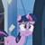 Size: 500x500 | Tagged: safe, screencap, twilight sparkle, pony, unicorn, g4, games ponies play, my little pony: friendship is magic, blurr, blurry, crystal empire, horn, low quality, meme, needs more jpeg, sad, shitposting, spa, upscaled