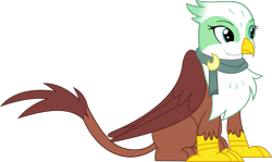 Size: 2477x1474 | Tagged: safe, artist:bluetech, edit, vector edit, greta, griffon, g4, the lost treasure of griffonstone, .svg available, cropped, eating, female, inkscape, simple background, sitting, solo, transparent background, vector