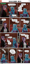 Size: 2000x4190 | Tagged: safe, artist:stellarator, starlight glimmer, trixie, anthro, unguligrade anthro, comic:we will be adored, comic:we will be adored part 60, g4, 3d, alcohol, blender, blender cycles, clothes, cycles render, drink, female, lesbian, not sfm, ship:startrix, shipping, skirt