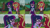 Size: 2000x1125 | Tagged: safe, edit, edited screencap, editor:quoterific, screencap, sci-twi, sunset shimmer, twilight sparkle, human, equestria girls, g4, my little pony equestria girls: legend of everfree, camp everfree outfits, clothes, denim, denim shorts, glasses, ponytail, shorts