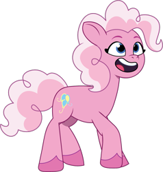 Size: 969x1018 | Tagged: safe, artist:prixy05, pinkie pie (g3), earth pony, pony, g3, g3.5, g5, my little pony: tell your tale, female, g3 to g5, generation leap, mare, simple background, solo, transparent background, vector